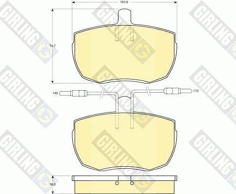 Girling 6103426 - Гальмівні колодки, дискові гальма autozip.com.ua