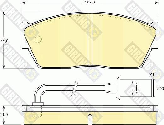 Girling 6103509 - Гальмівні колодки, дискові гальма autozip.com.ua