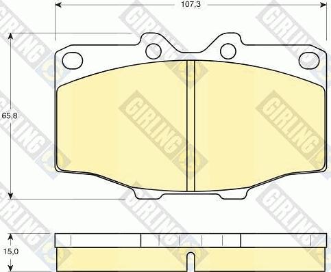 Girling 6103529 - Гальмівні колодки, дискові гальма autozip.com.ua