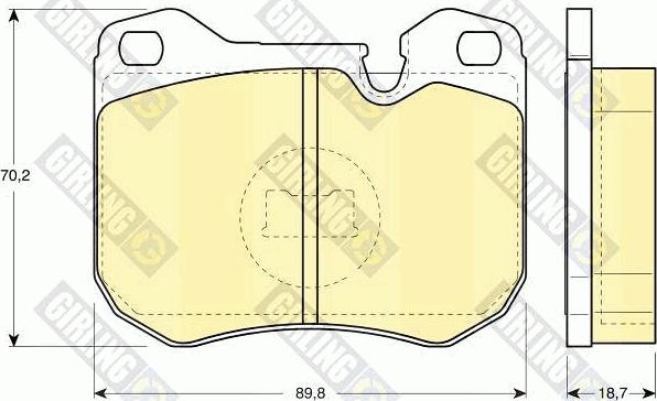 Girling 6103092 - Гальмівні колодки, дискові гальма autozip.com.ua