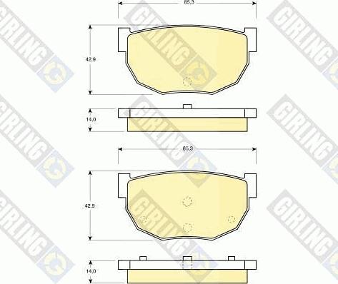 Girling 6103069 - Гальмівні колодки, дискові гальма autozip.com.ua