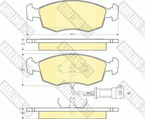 Girling 6103012 - Гальмівні колодки, дискові гальма autozip.com.ua