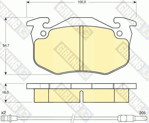 Girling 6103083 - Гальмівні колодки, дискові гальма autozip.com.ua