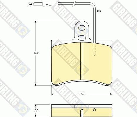 Girling 6103159 - Гальмівні колодки, дискові гальма autozip.com.ua