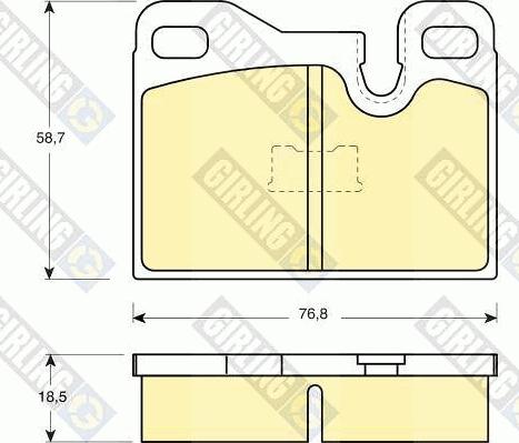 Girling 6103102 - Гальмівні колодки, дискові гальма autozip.com.ua