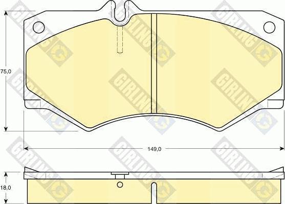 Girling 6103179 - Гальмівні колодки, дискові гальма autozip.com.ua