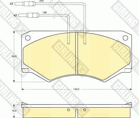 Girling 6103899 - Гальмівні колодки, дискові гальма autozip.com.ua