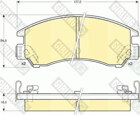 Girling 6103809 - Гальмівні колодки, дискові гальма autozip.com.ua