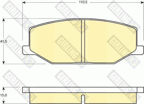 Girling 6103839 - Гальмівні колодки, дискові гальма autozip.com.ua