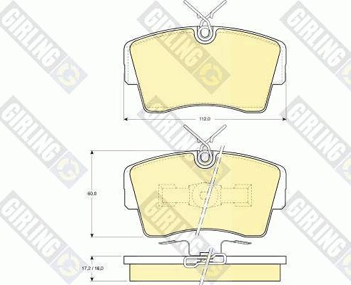 Girling 6103391 - Гальмівні колодки, дискові гальма autozip.com.ua