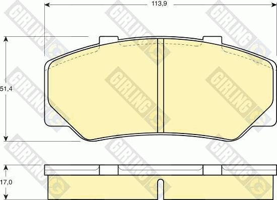 Girling 6103293 - Гальмівні колодки, дискові гальма autozip.com.ua