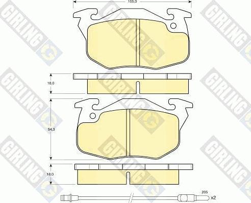 Girling 6103273 - Гальмівні колодки, дискові гальма autozip.com.ua