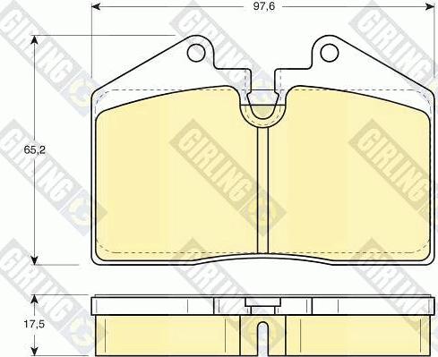 Girling 6103792 - Гальмівні колодки, дискові гальма autozip.com.ua