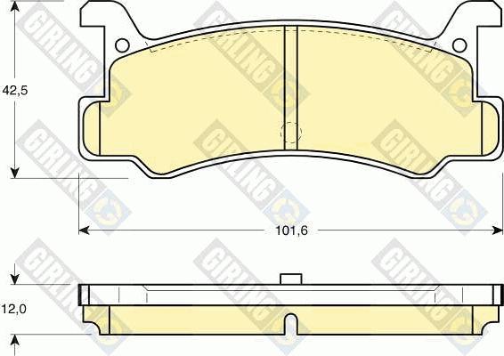 Girling 6103759 - Гальмівні колодки, дискові гальма autozip.com.ua