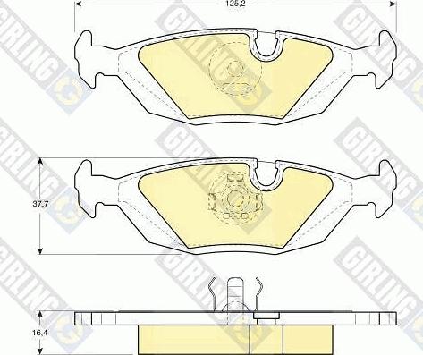 Girling 6102992 - Гальмівні колодки, дискові гальма autozip.com.ua