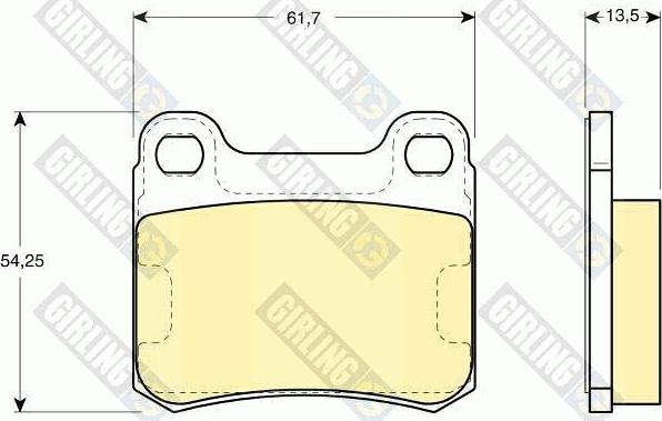 Girling 6102942 - Гальмівні колодки, дискові гальма autozip.com.ua