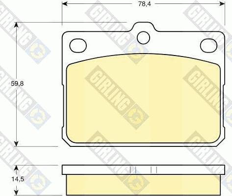 Girling 6102959 - Гальмівні колодки, дискові гальма autozip.com.ua