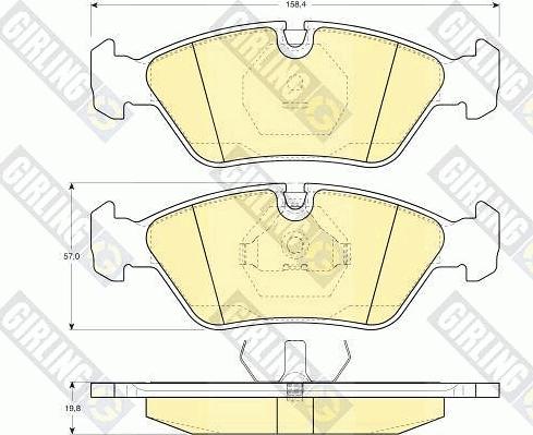 Girling 6102982 - Гальмівні колодки, дискові гальма autozip.com.ua