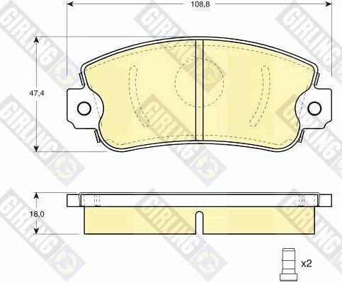 Girling 6102973 - Гальмівні колодки, дискові гальма autozip.com.ua