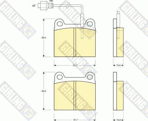 Girling 6102402 - Гальмівні колодки, дискові гальма autozip.com.ua