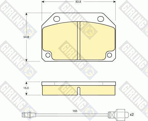 Girling 6102413 - Гальмівні колодки, дискові гальма autozip.com.ua