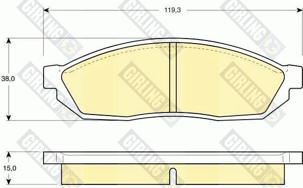 Girling 6102549 - Гальмівні колодки, дискові гальма autozip.com.ua