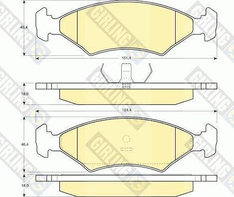 Girling 6102552 - Гальмівні колодки, дискові гальма autozip.com.ua