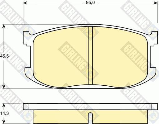 Girling 6102529 - Гальмівні колодки, дискові гальма autozip.com.ua