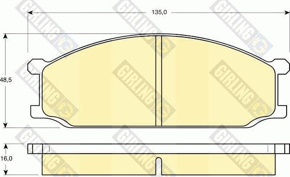 Girling 6102049 - Гальмівні колодки, дискові гальма autozip.com.ua