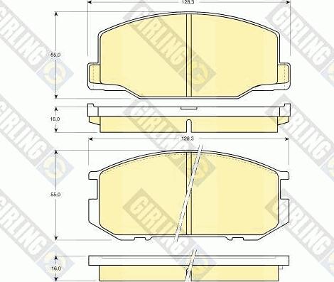 Girling 6102169 - Гальмівні колодки, дискові гальма autozip.com.ua