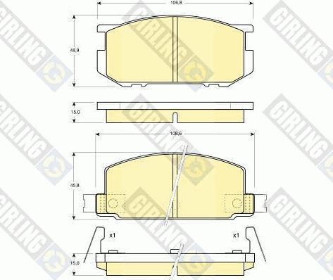 Girling 6102119 - Гальмівні колодки, дискові гальма autozip.com.ua