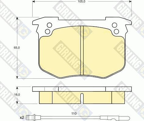 Girling 6102803 - Гальмівні колодки, дискові гальма autozip.com.ua