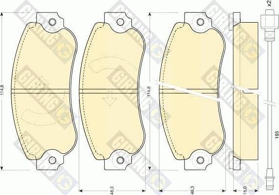 Girling 6102823 - Гальмівні колодки, дискові гальма autozip.com.ua