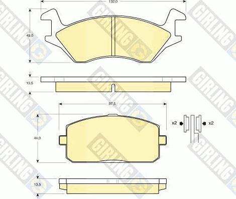 Girling 6102349 - Гальмівні колодки, дискові гальма autozip.com.ua