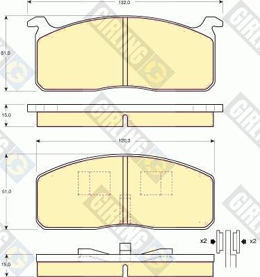 Girling 6102339 - Гальмівні колодки, дискові гальма autozip.com.ua