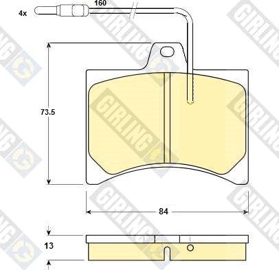 Girling 6102769 - Гальмівні колодки, дискові гальма autozip.com.ua