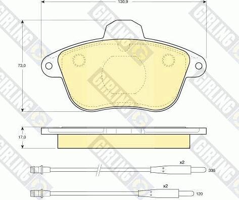 Girling 6107963 - Гальмівні колодки, дискові гальма autozip.com.ua