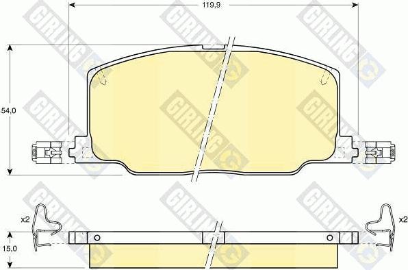 Girling 6107989 - Гальмівні колодки, дискові гальма autozip.com.ua