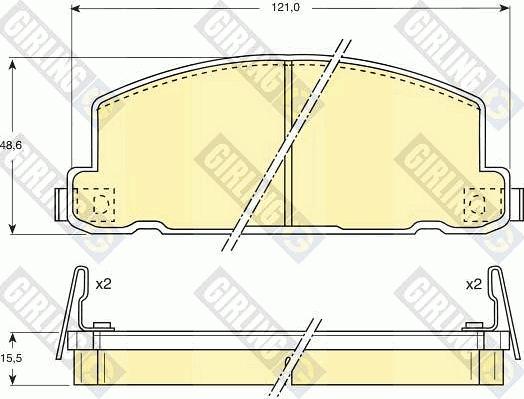 Girling 6107499 - Гальмівні колодки, дискові гальма autozip.com.ua