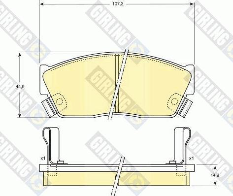 Girling 6107509 - Гальмівні колодки, дискові гальма autozip.com.ua