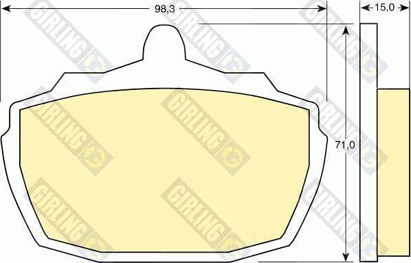 Girling 6107526 - Гальмівні колодки, дискові гальма autozip.com.ua