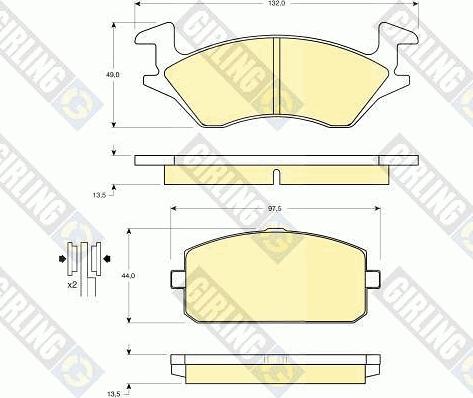 Girling 6107699 - Гальмівні колодки, дискові гальма autozip.com.ua