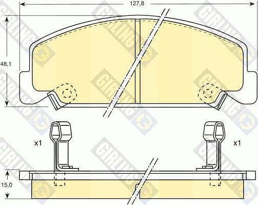 Girling 6107649 - Гальмівні колодки, дискові гальма autozip.com.ua