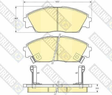 Girling 6107639 - Гальмівні колодки, дискові гальма autozip.com.ua