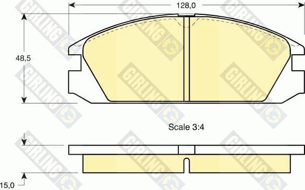 Girling 6107849 - Гальмівні колодки, дискові гальма autozip.com.ua