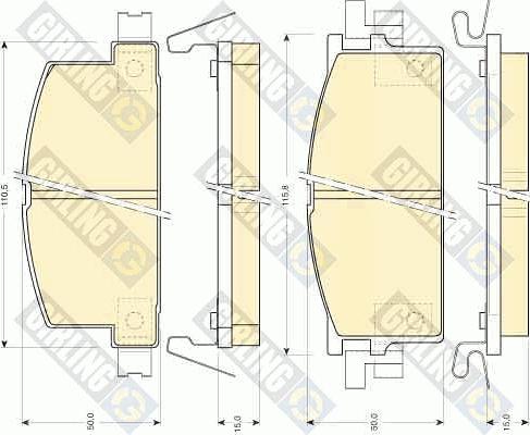 Girling 6107809 - Гальмівні колодки, дискові гальма autozip.com.ua