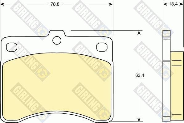 Girling 6107369 - Гальмівні колодки, дискові гальма autozip.com.ua