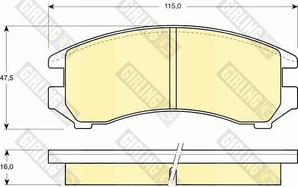 Girling 6107319 - Гальмівні колодки, дискові гальма autozip.com.ua