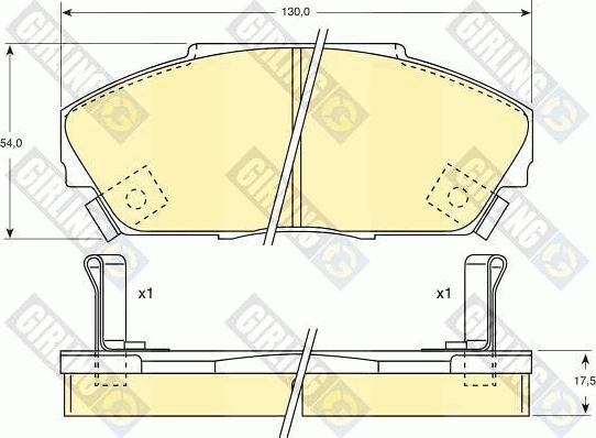 Girling 6107339 - Гальмівні колодки, дискові гальма autozip.com.ua