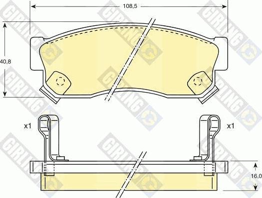 Girling 6107329 - Гальмівні колодки, дискові гальма autozip.com.ua